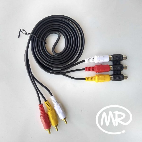 Alargador cable AV RCA Polystation / NES / SNES / GC / Wii / Xbox / Sega / PSX / PS2 / PS3