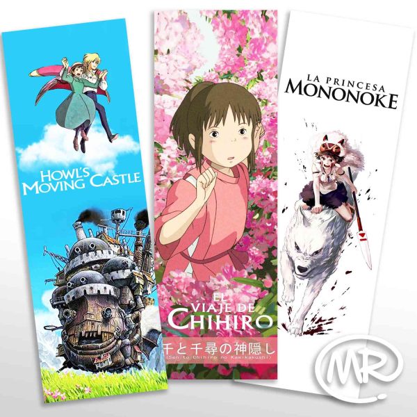 Papelería – Set 5 bookmarks Studio Ghibli