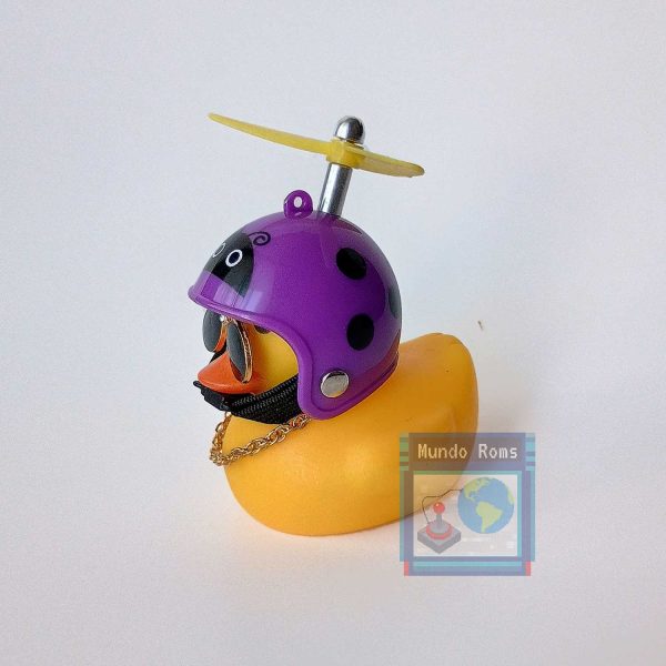 1. Figura Patito de hule con casco – Chinita violeta