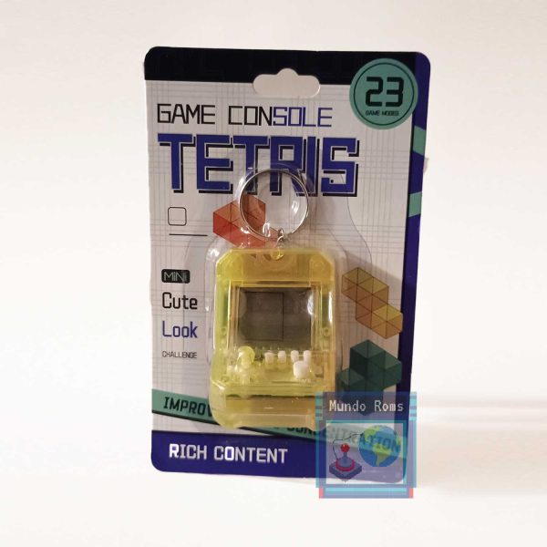 1. Consola Retro Tetris Mini arcade 23 juegos en 1 Amarillo